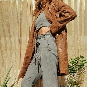 Medium Length Reptile Patterned Coat